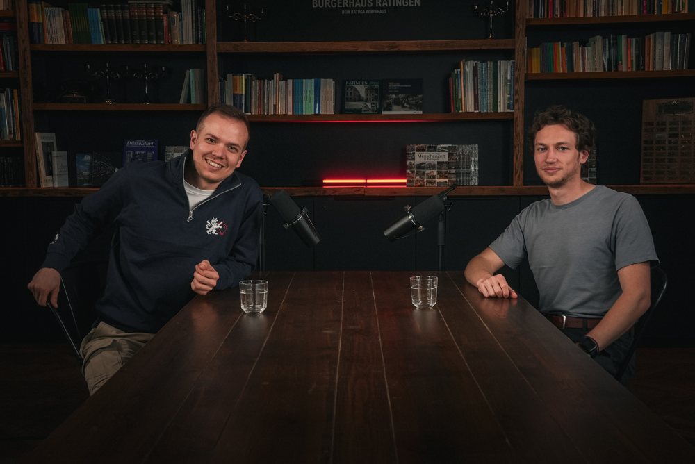 Louis Steininger mit Morris Haid bei der Aufnahme