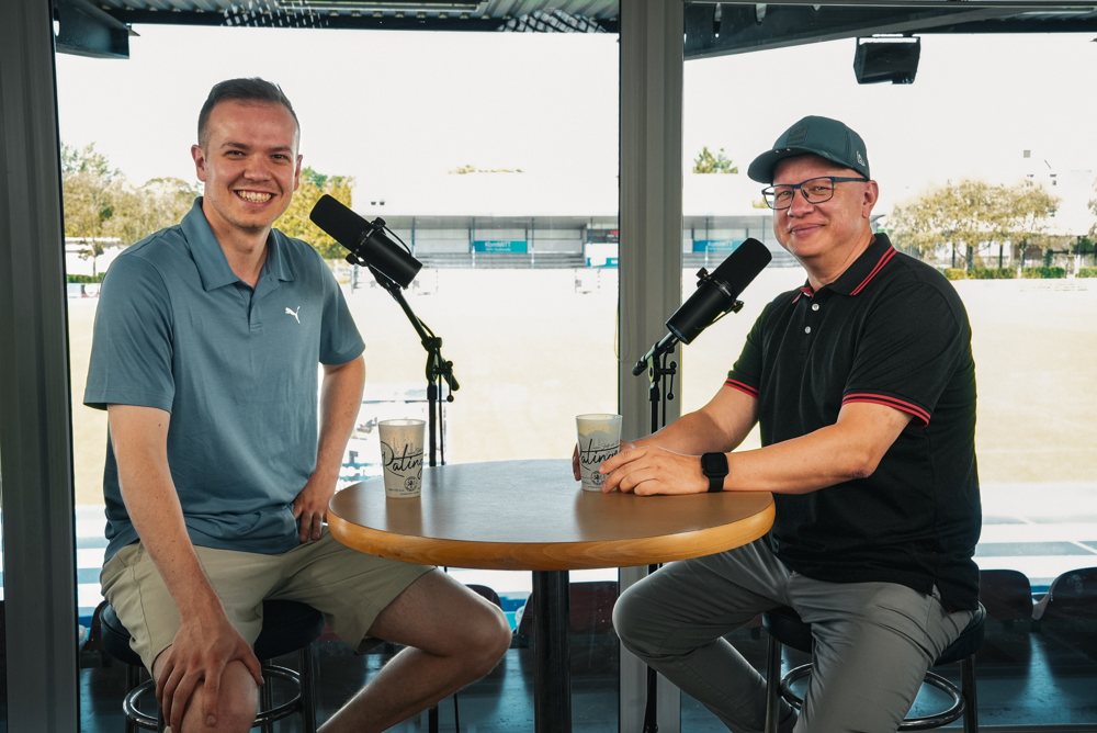 Louis Steininger mit Christian Rahn bei der Aufnahme