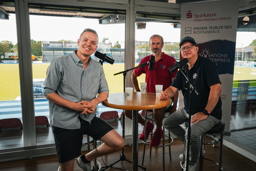 Louis Steininger mit Sascha Kühn und Christian Rahn bei der Aufnahme